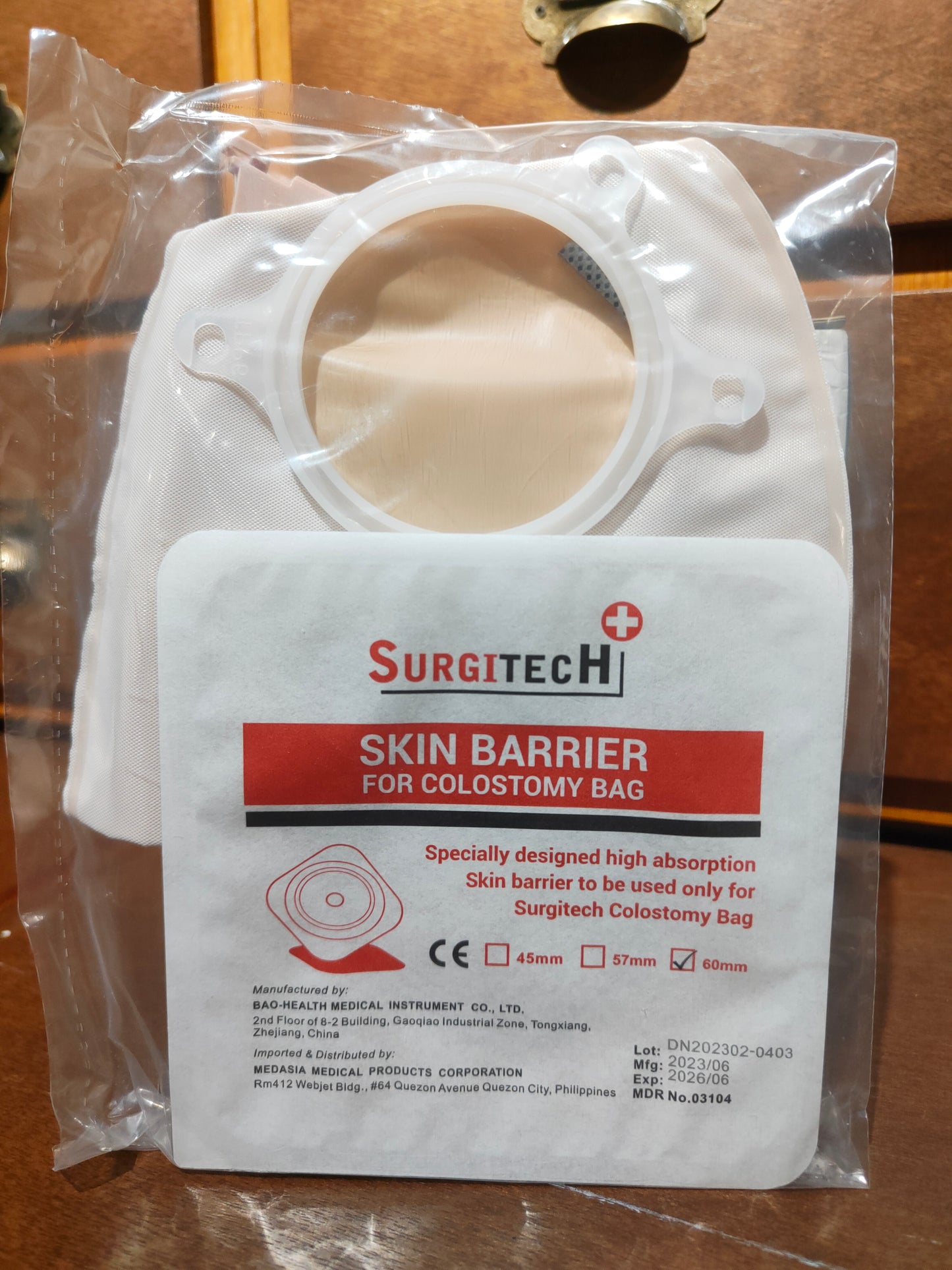 COLOSTOMY BAG 60mm SURGITECH