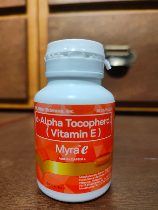 d-Alpha Tocopherol (Vitamin E) Myra e 400 I.U Capsule 30's bottle