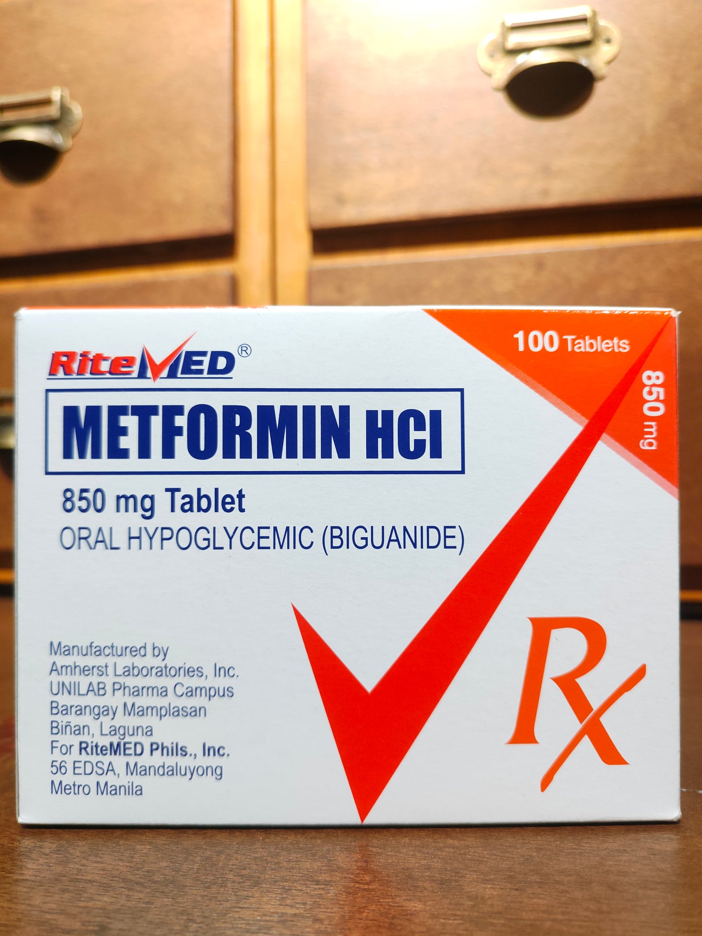 Metformin Hydrochloride (RiteMed) 850mg Tablet