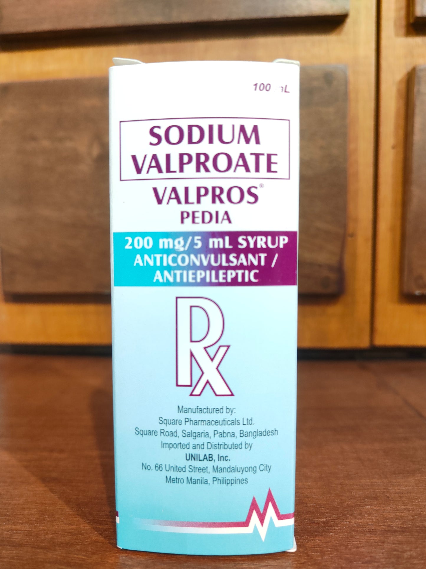 Sodium Valproate 200mg/ 5mL, 100mL Syrup (Valpros Pedia)