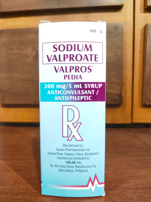 Sodium Valproate 200mg/ 5mL, 100mL Syrup (Valpros Pedia)