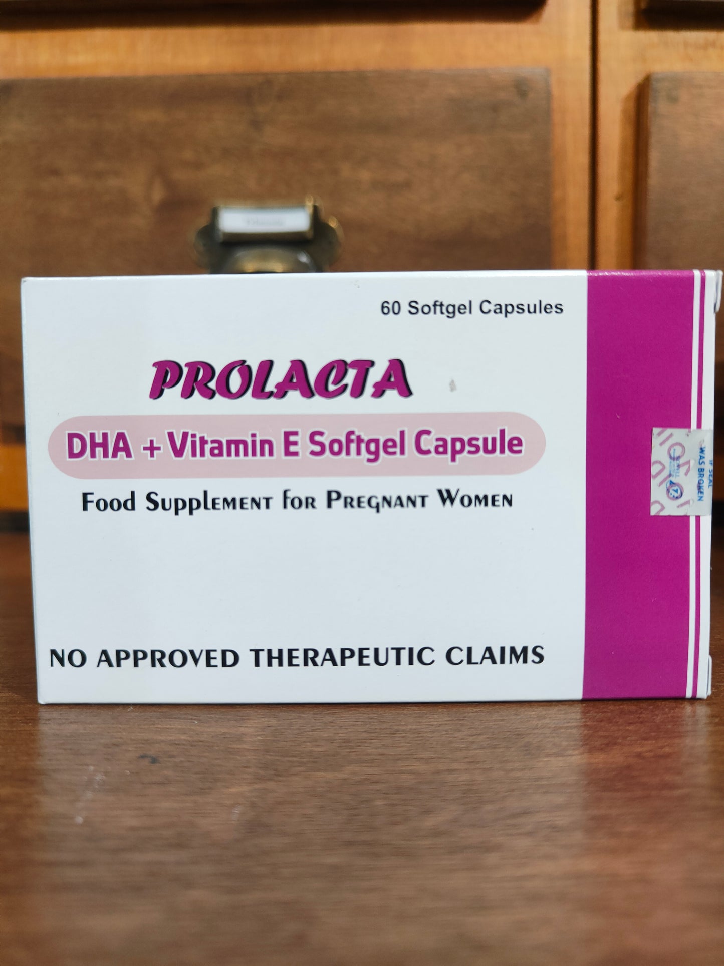 DHA + Vitamin E (Prolacta) softgel capsule