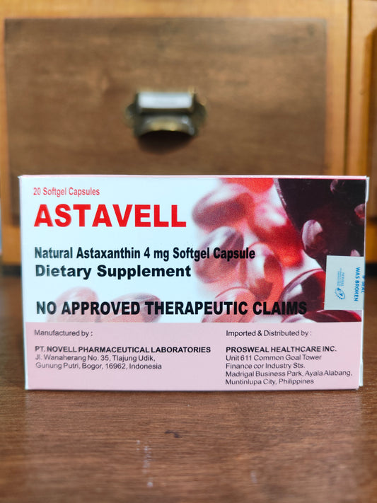 Natural Axanthin (Astavell) 4mg Softgel Capsule