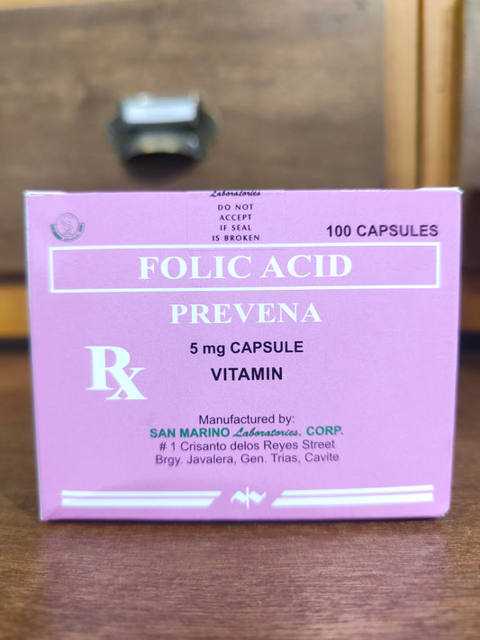 Folic Acid (PREVENA) 5mg Capsule