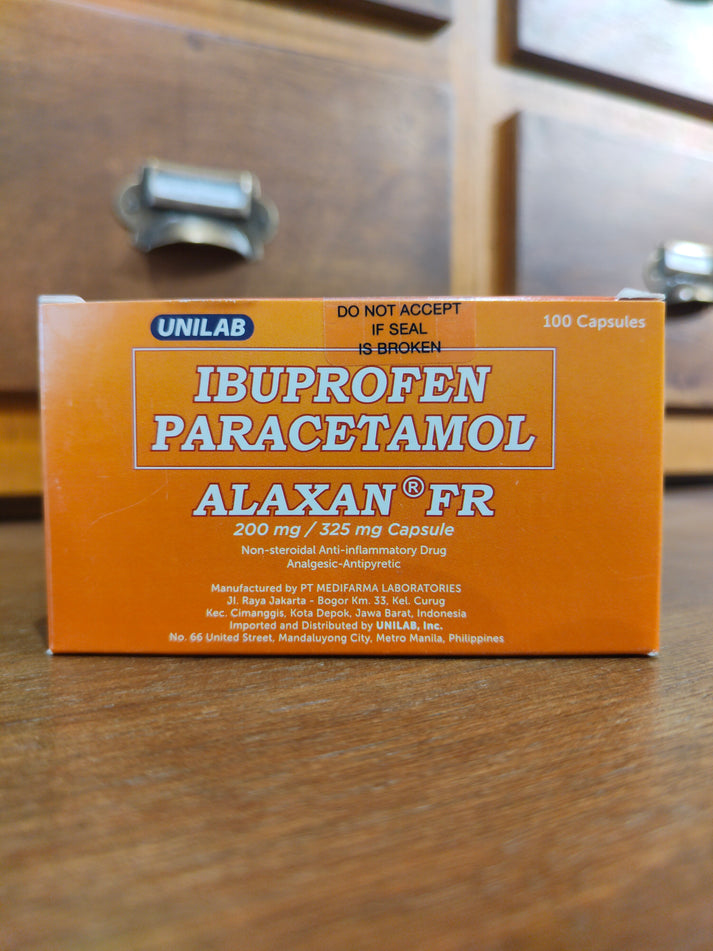 Ibuprofen Paracetamol [ALAXAN FR] 200mg / 325 mg Cap Meds for All