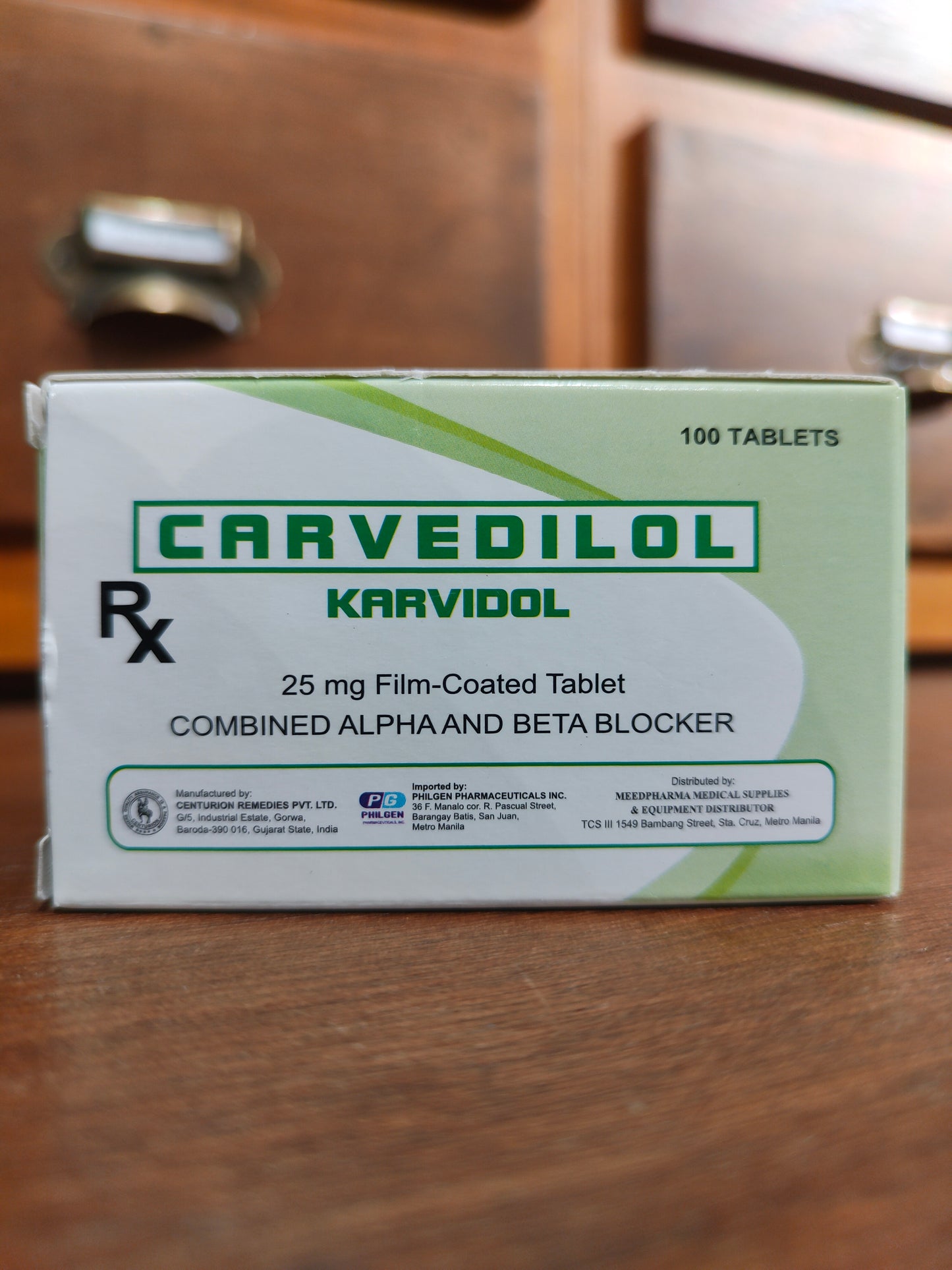 Carvedilol (Karvidol) 25mg Film-coated Tablet