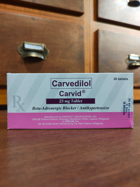 Carvedilol (CARVID) 25mg Tablet