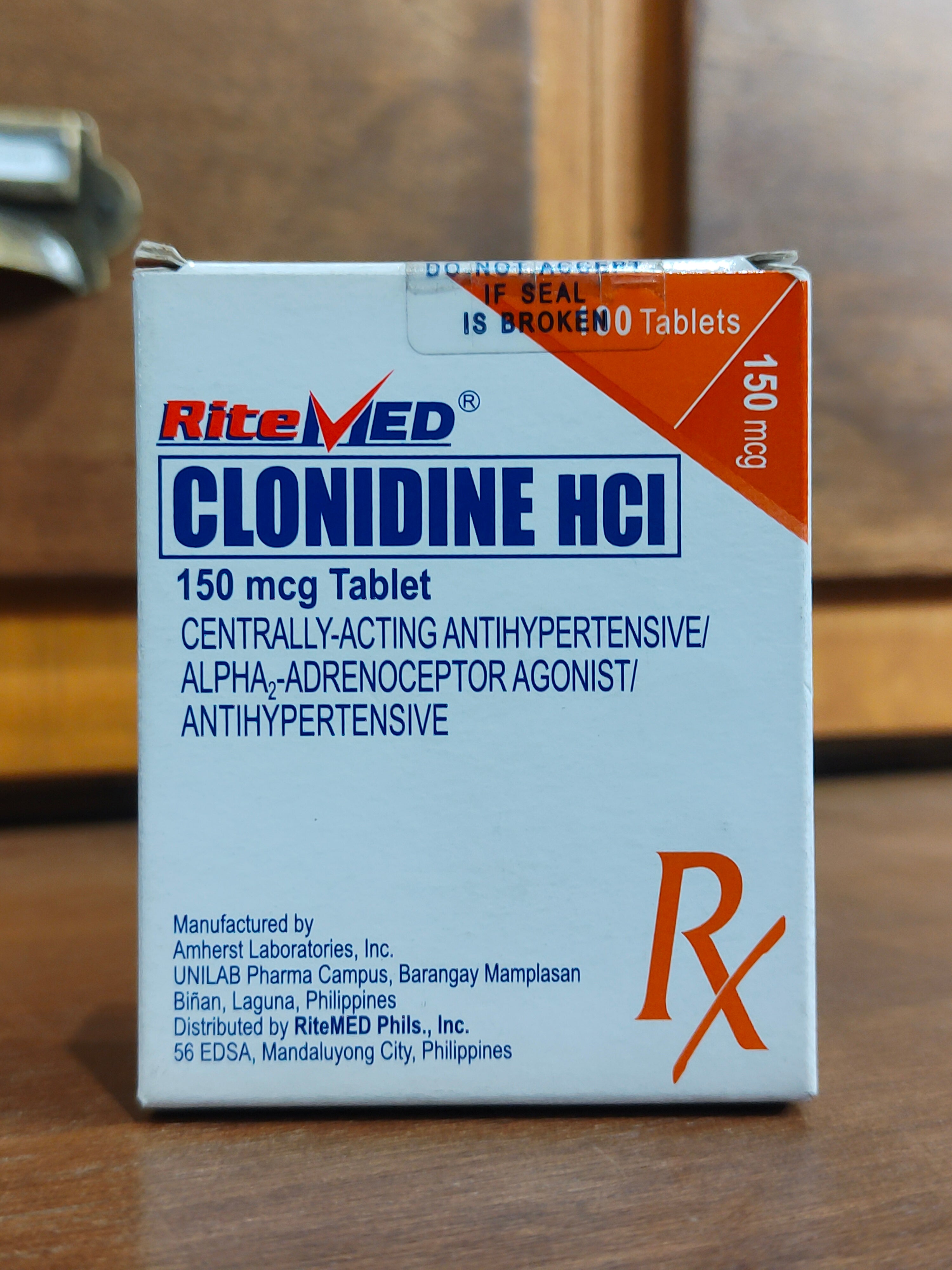 Clonidine Hydrochloride (RITEMED) 150mcg Tablet – Meds for All