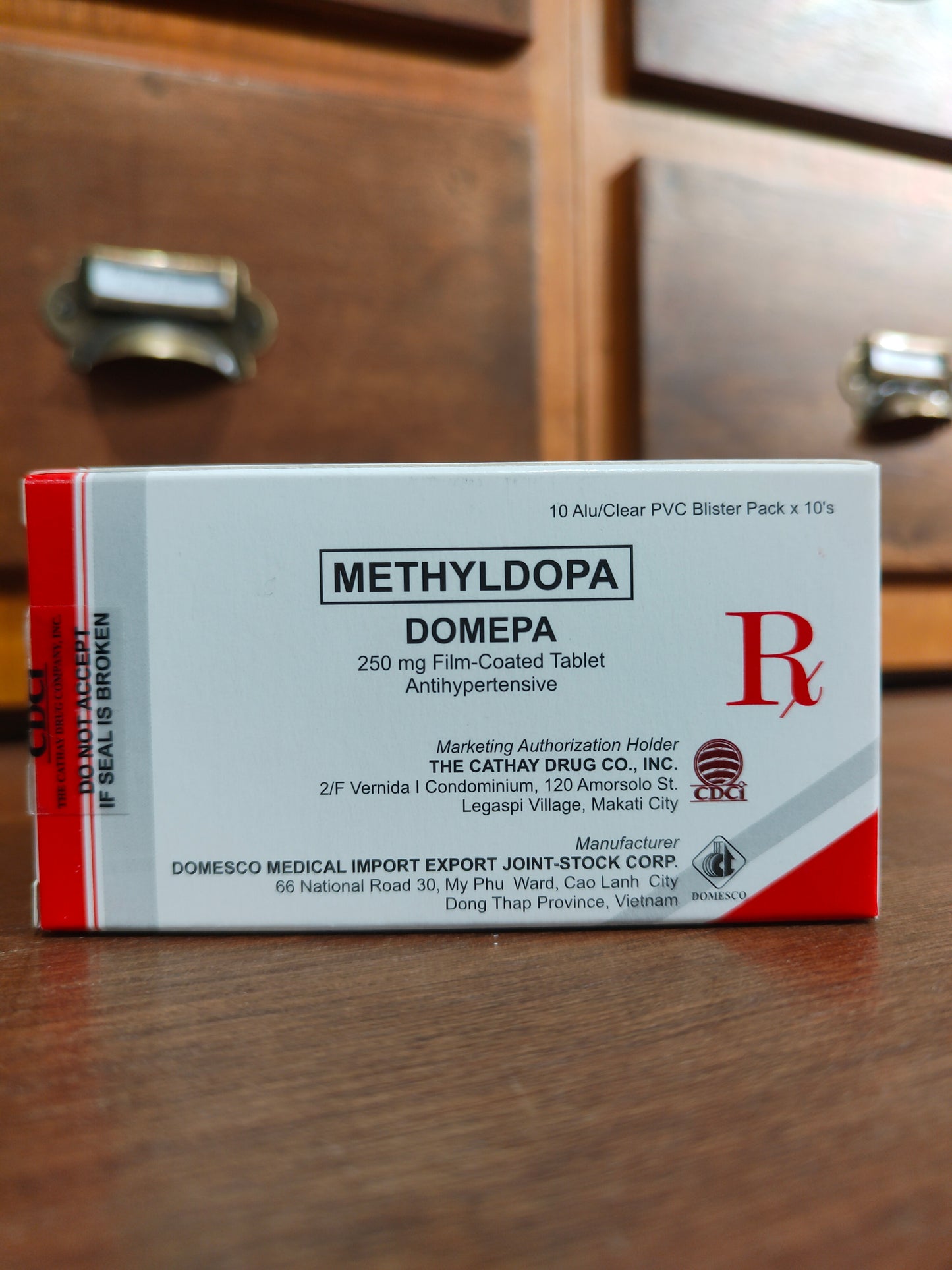 Methyldopa (DOMEPA) 250mg Film-coated Tablet 100s