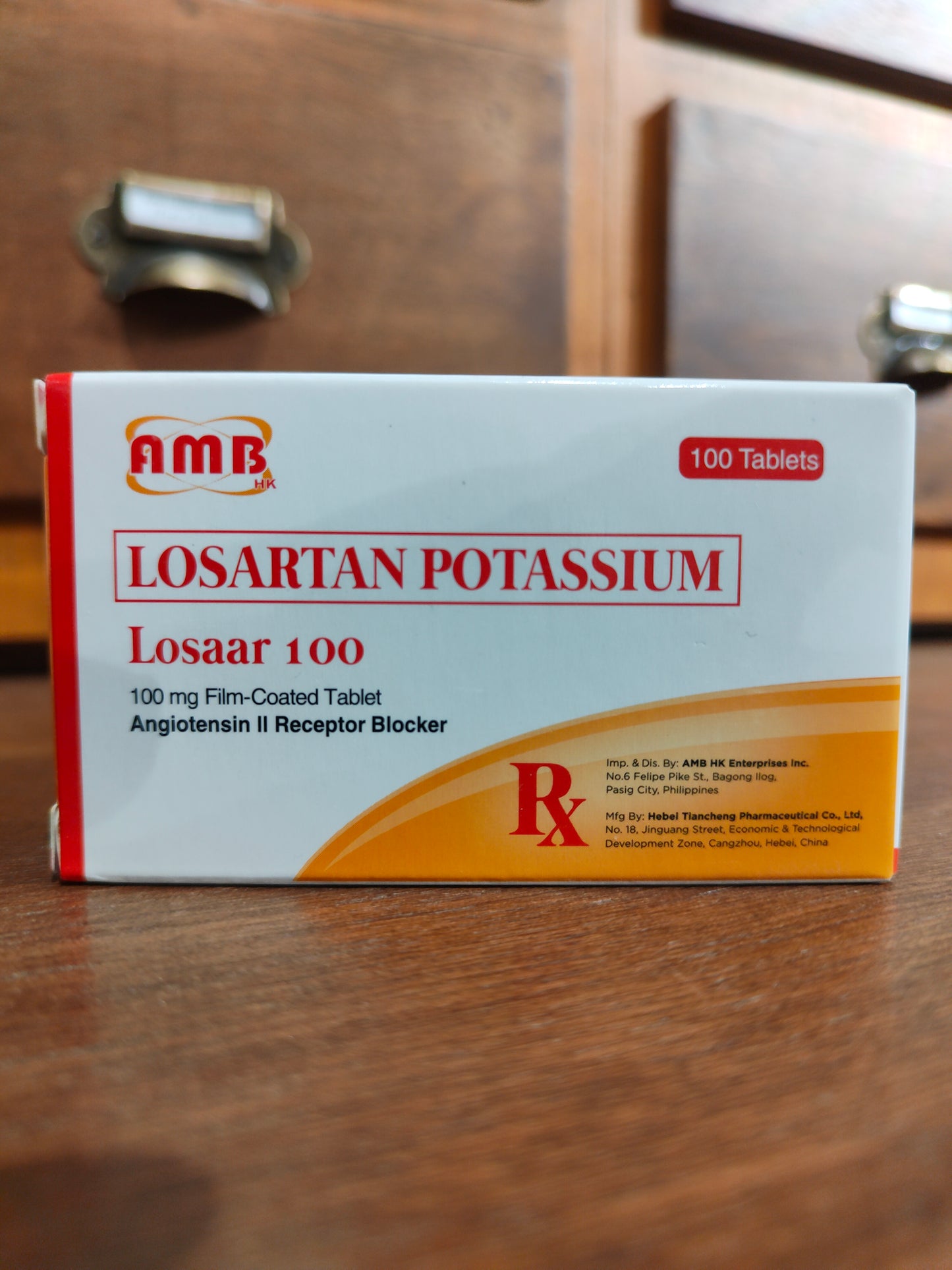 Losartan 100mg Film-coated Tab (Losaar) (100'S)