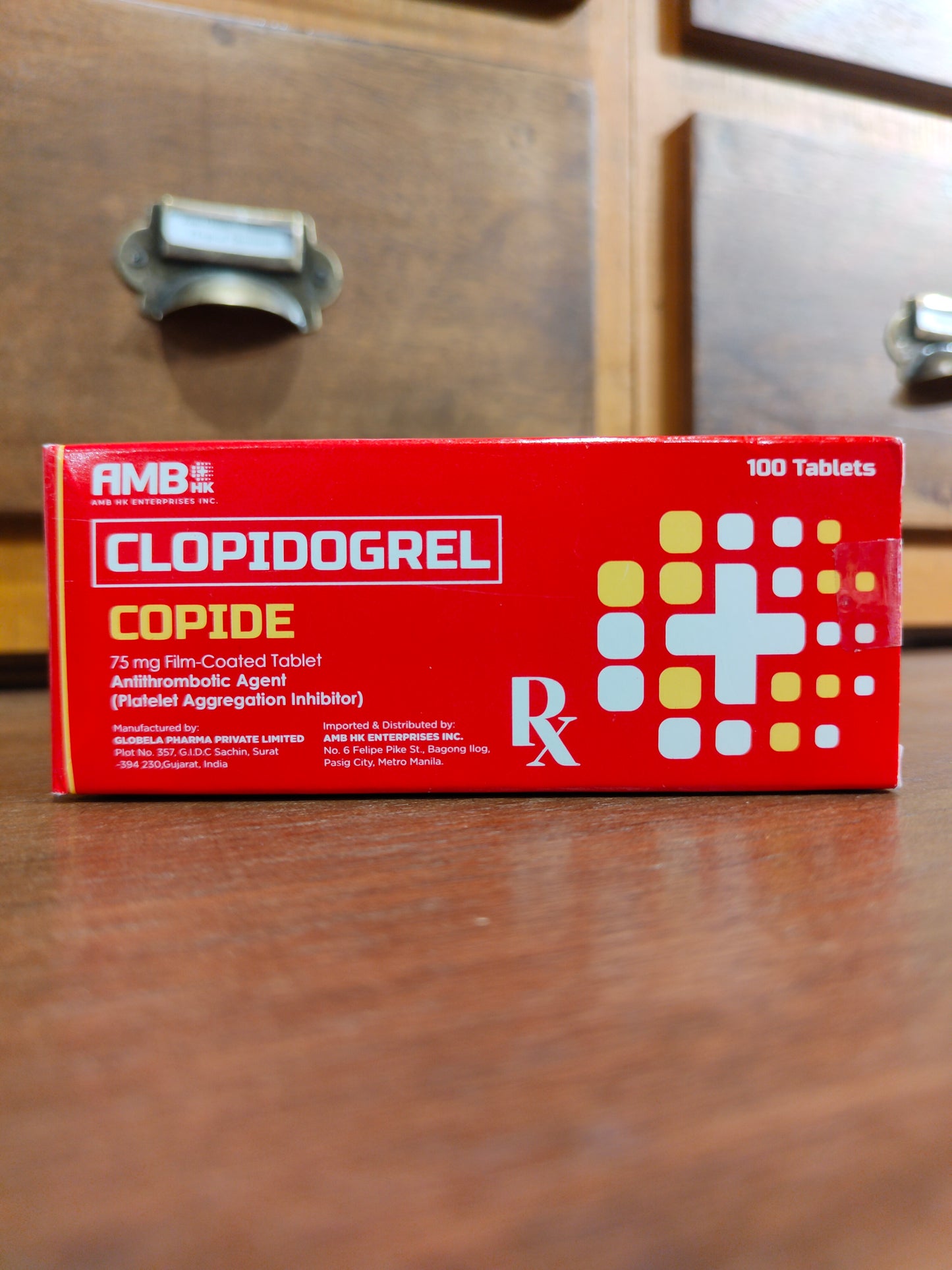 Clopidogrel (COPIDE) 75mg Film-coated Tablet