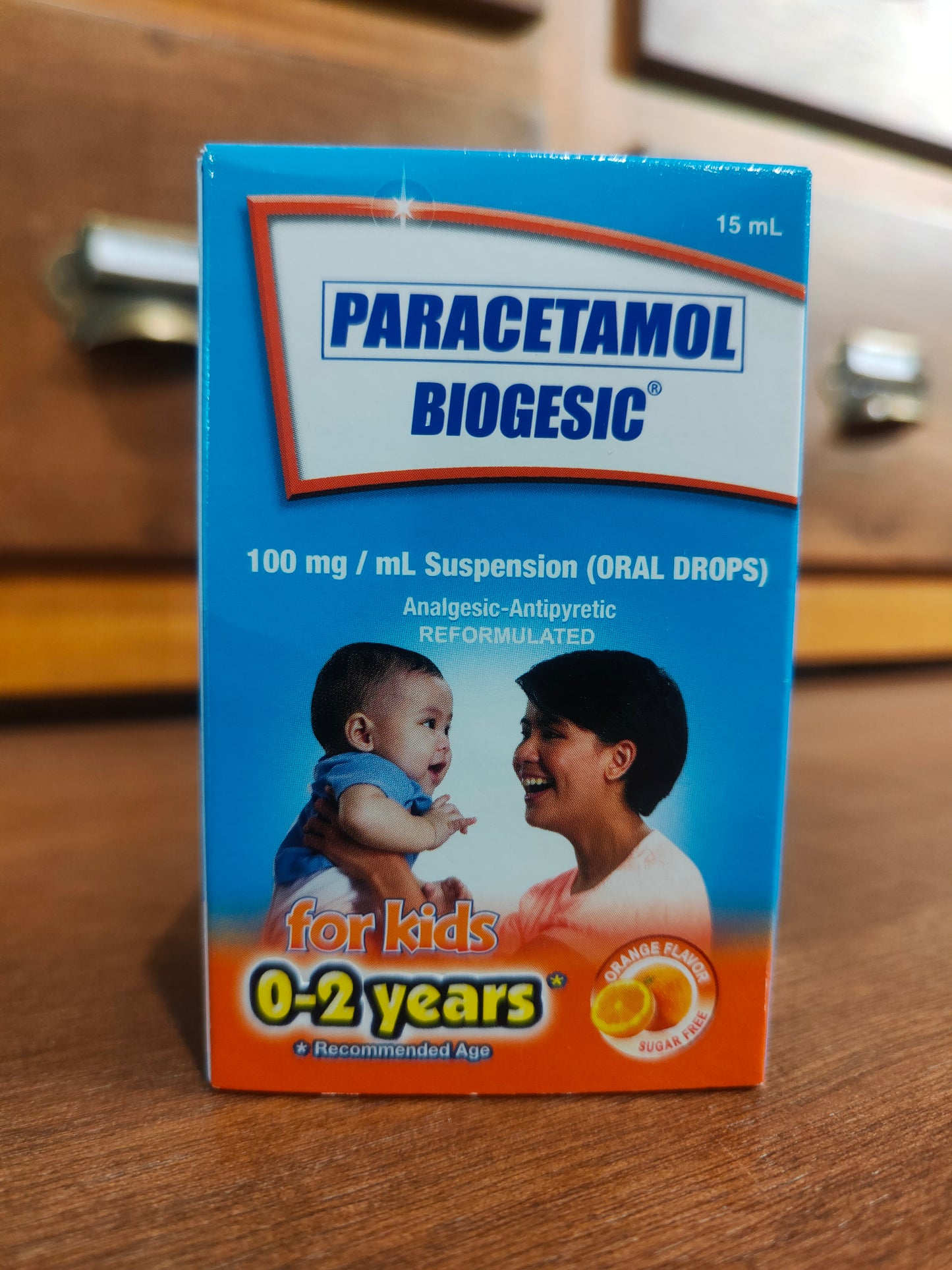 Paracetamol Drops 0-2yrs 15mL (Biogesic Drops, Orange)