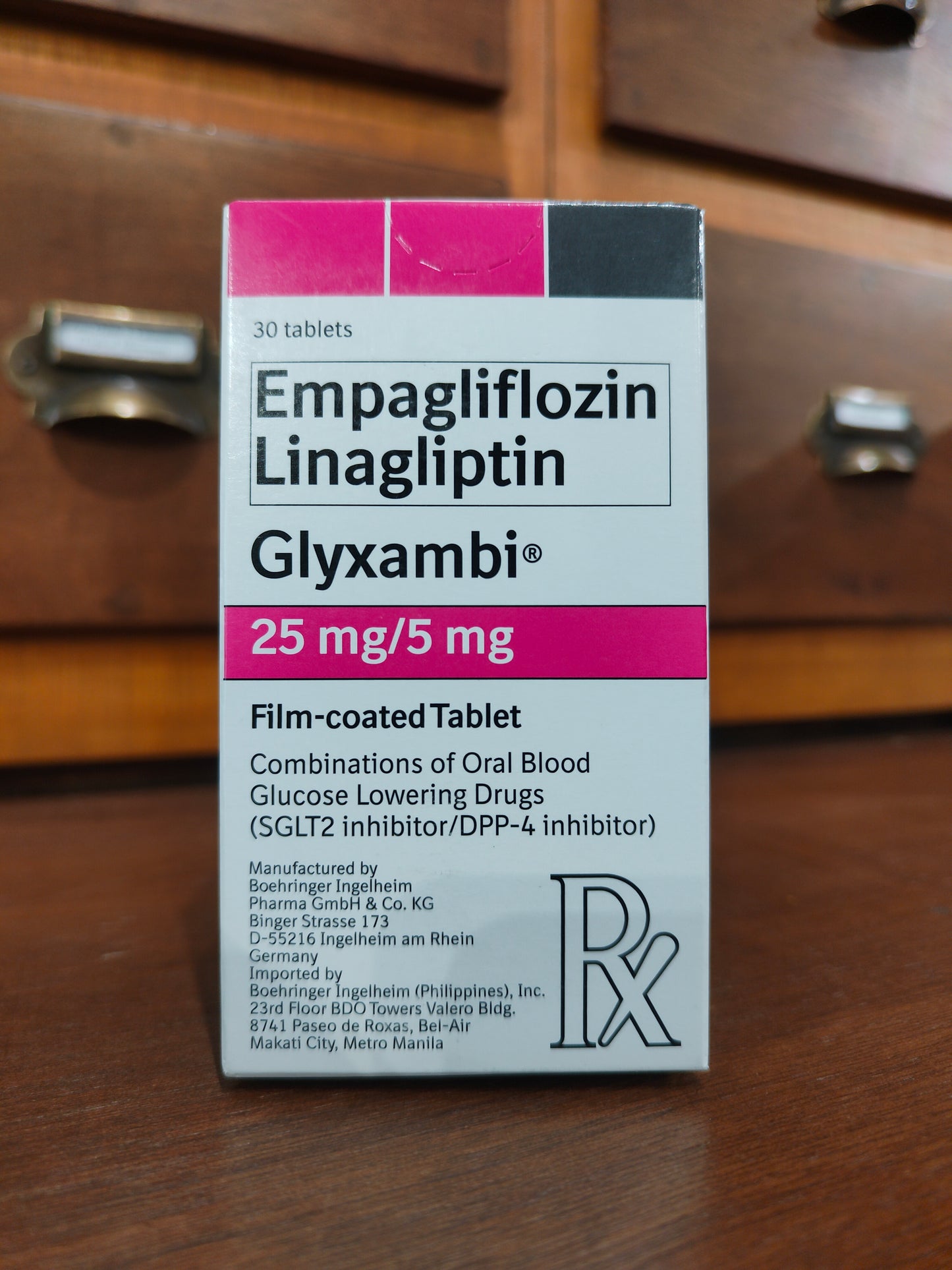 Empagliflozin + Linagliptin (Glyxambi) 25mg /5mg Fc Tablet