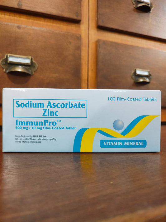 Sodium Ascorbate + Zinc (Immunpro) 500mg/ 10mg FC Tablet