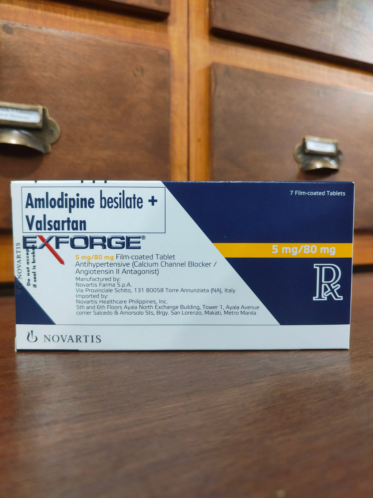 Amlodipine besilate + Valsartan 5mg/ 80mg FC Tablet (Exforge) – Meds ...