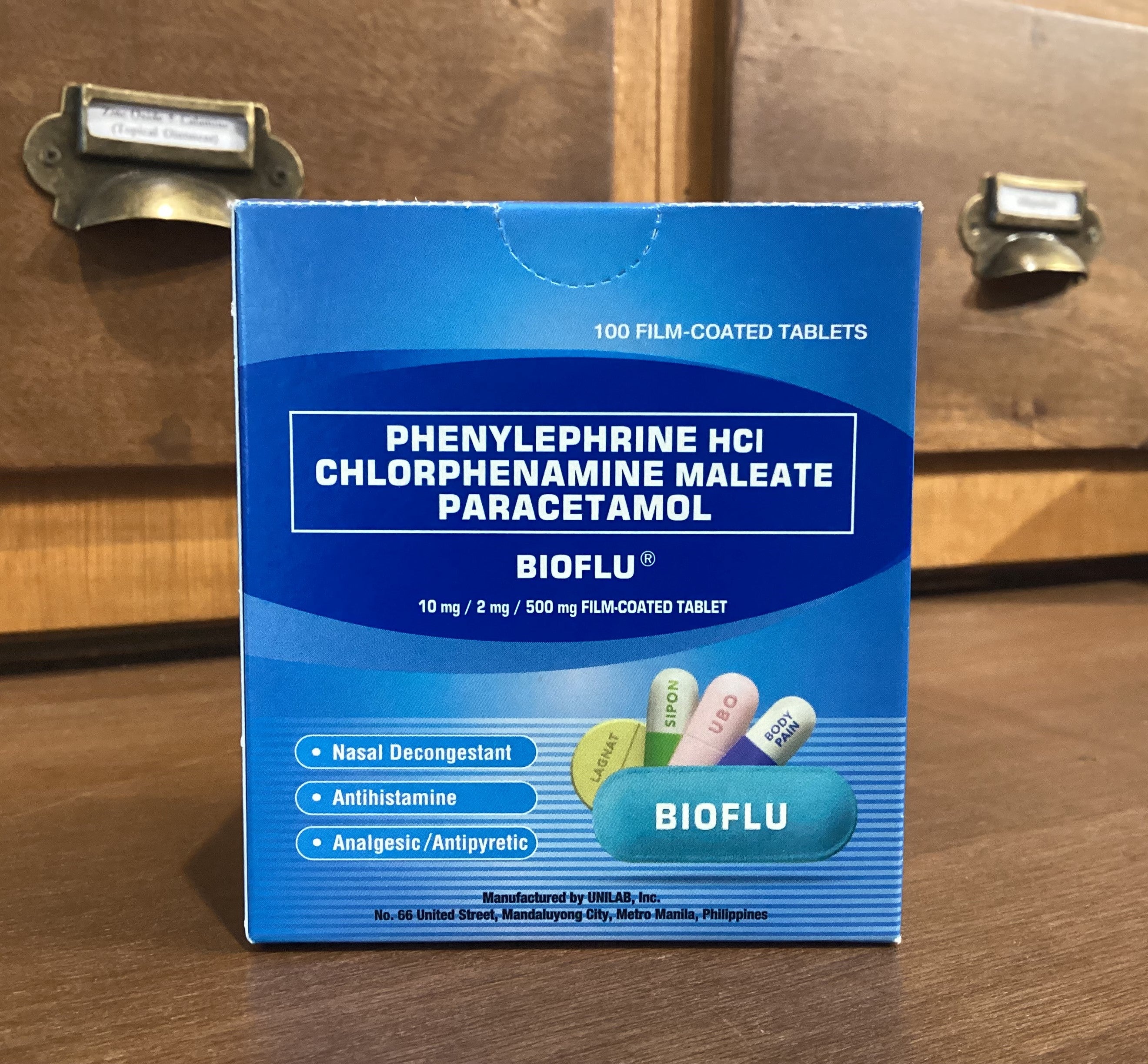 Phenylephrine HCI + Chlorphenamine Maleate + Paracetamol (BIOFLU) 10mg ...