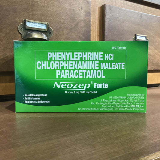 Phenylephrine HCl + Chlorpheniramine Maleate + Paracetamol [NEOZEP FORTE] Tablet