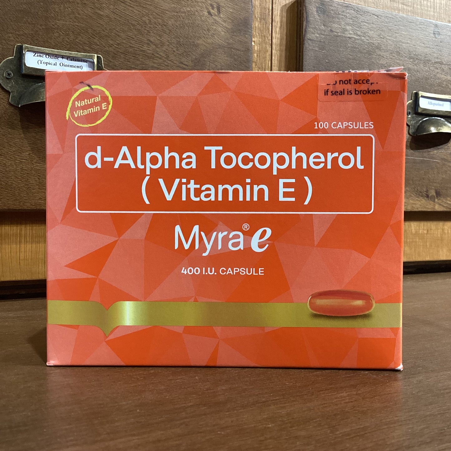 d-Alpha Tocopherol (Vitamin E) Myra e 400 I.U Capsule