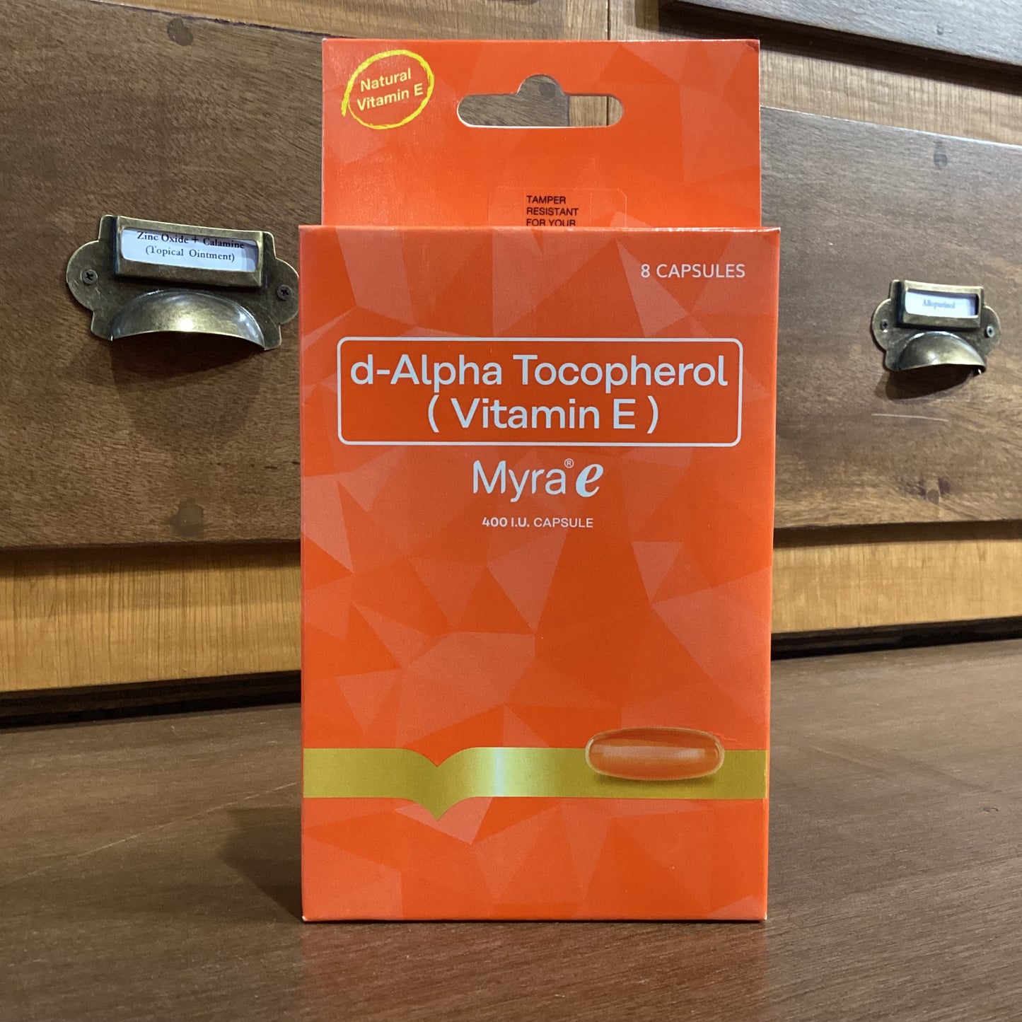 d-Alpha Tocopherol (Vitamin E) Myra e 400 I.U Capsule 8's per box