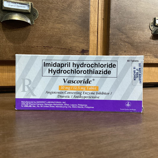 Imidapril Hydrochloride Hydrochlorothiazide Vascoride 10mg/ 12.5mg Tablet