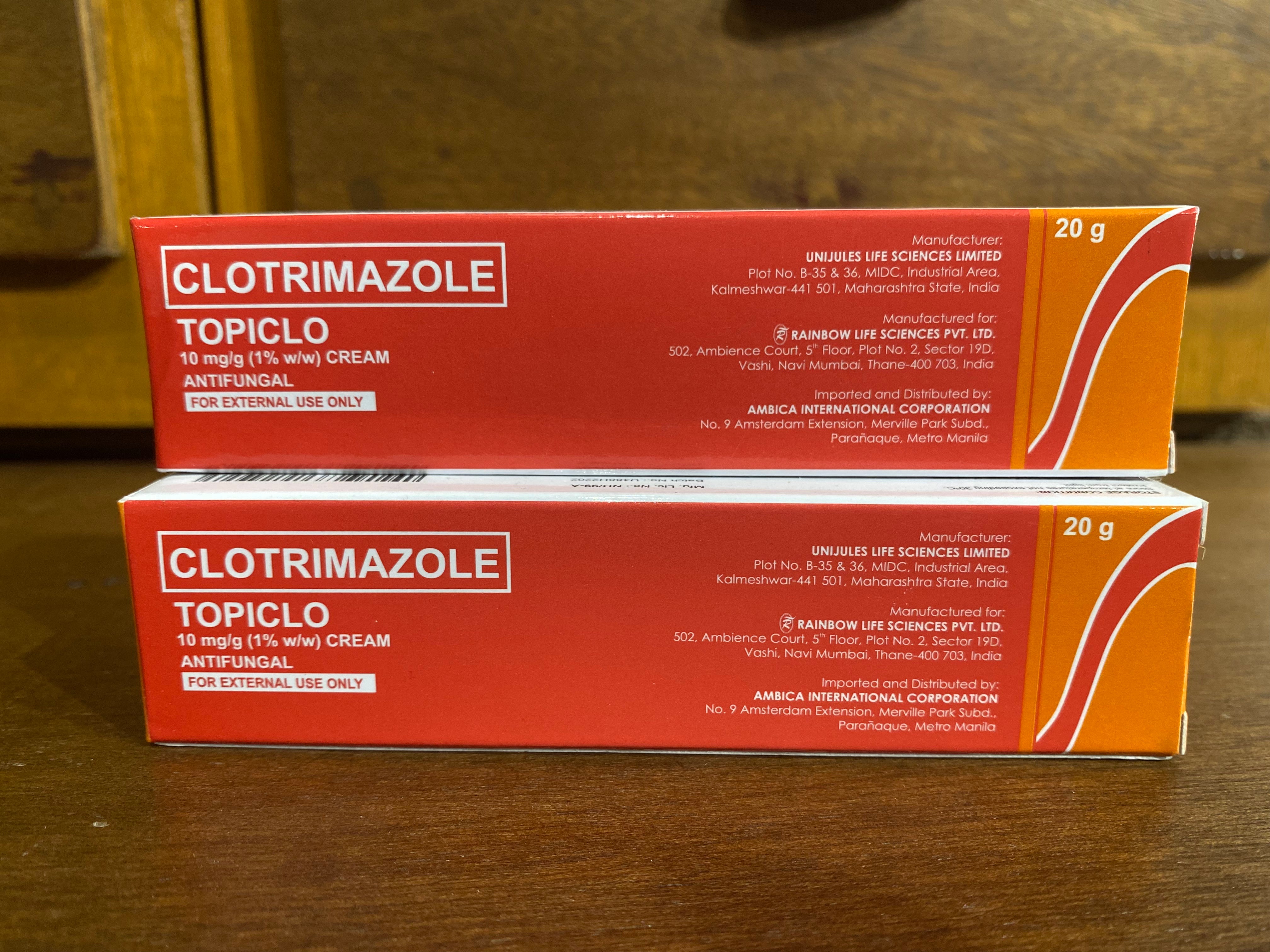 Topiclo Clotrimazole Cream (TOPICLO) 10mg/g (1% w/w) 20g Cream – Meds for All