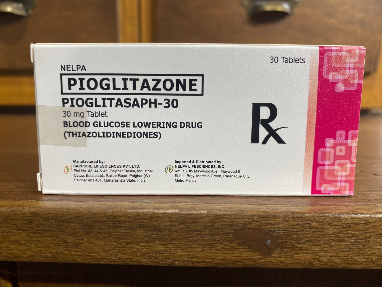 Pioglitazone 30mg Tablet (Pioglitsaph-30)