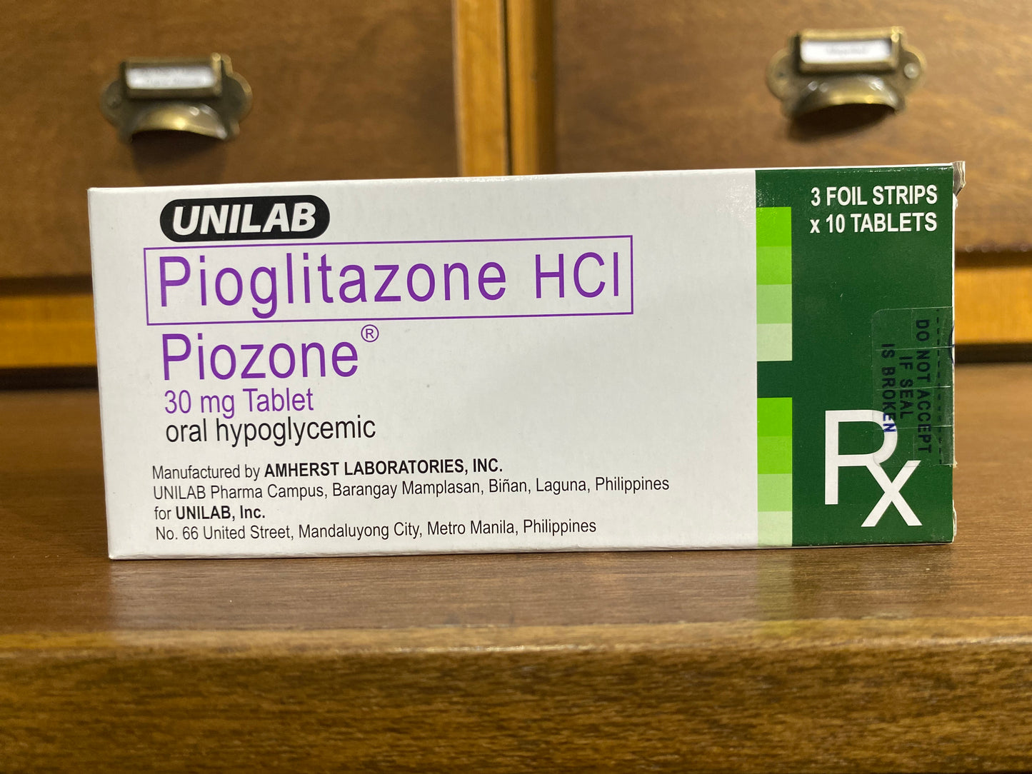 Pioglitazone Hydrochloride (Piozone) 30mg Tablet