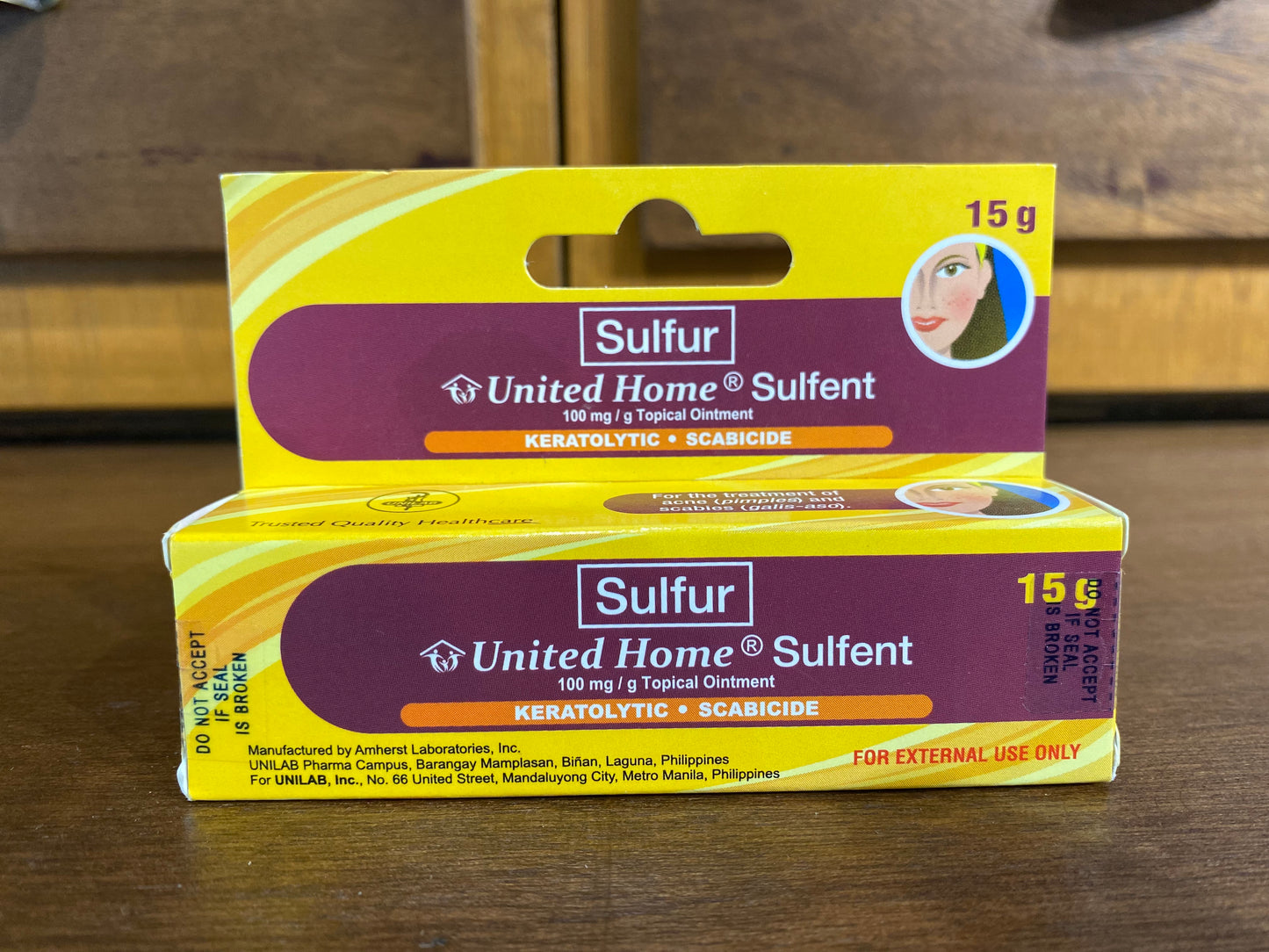 Sulfur (United Home Sulfent) 100mg/g, 15g OINT TUBE 1S