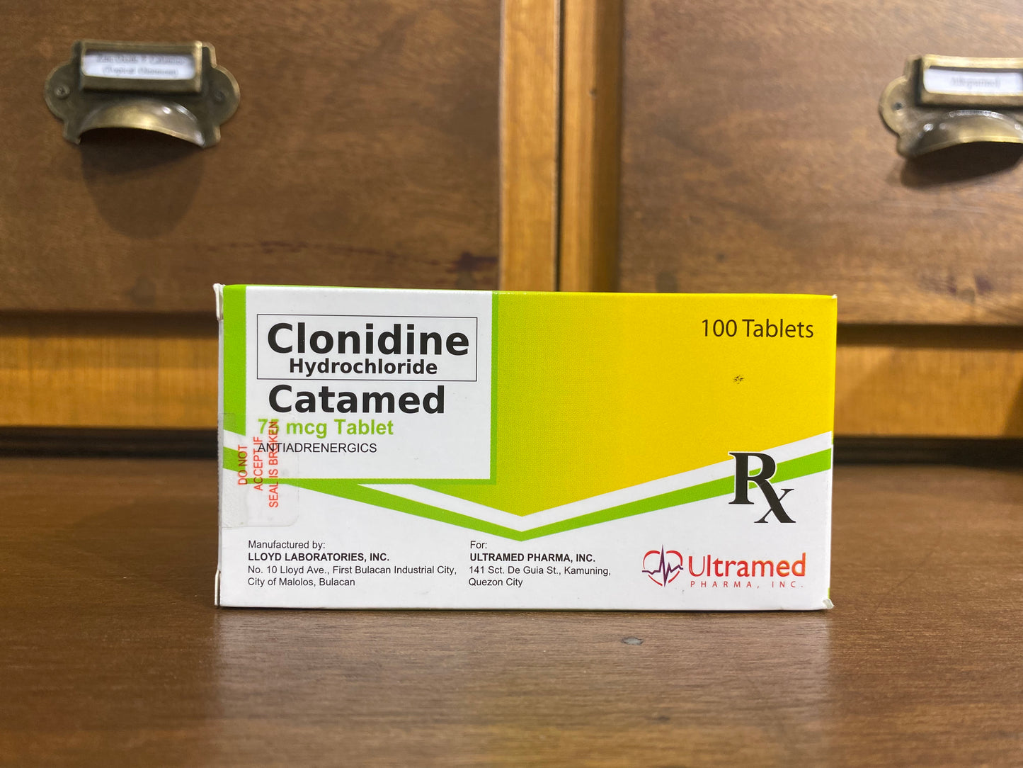 Clonidine Hydrochloride (Catamed) 75mcg Tablet