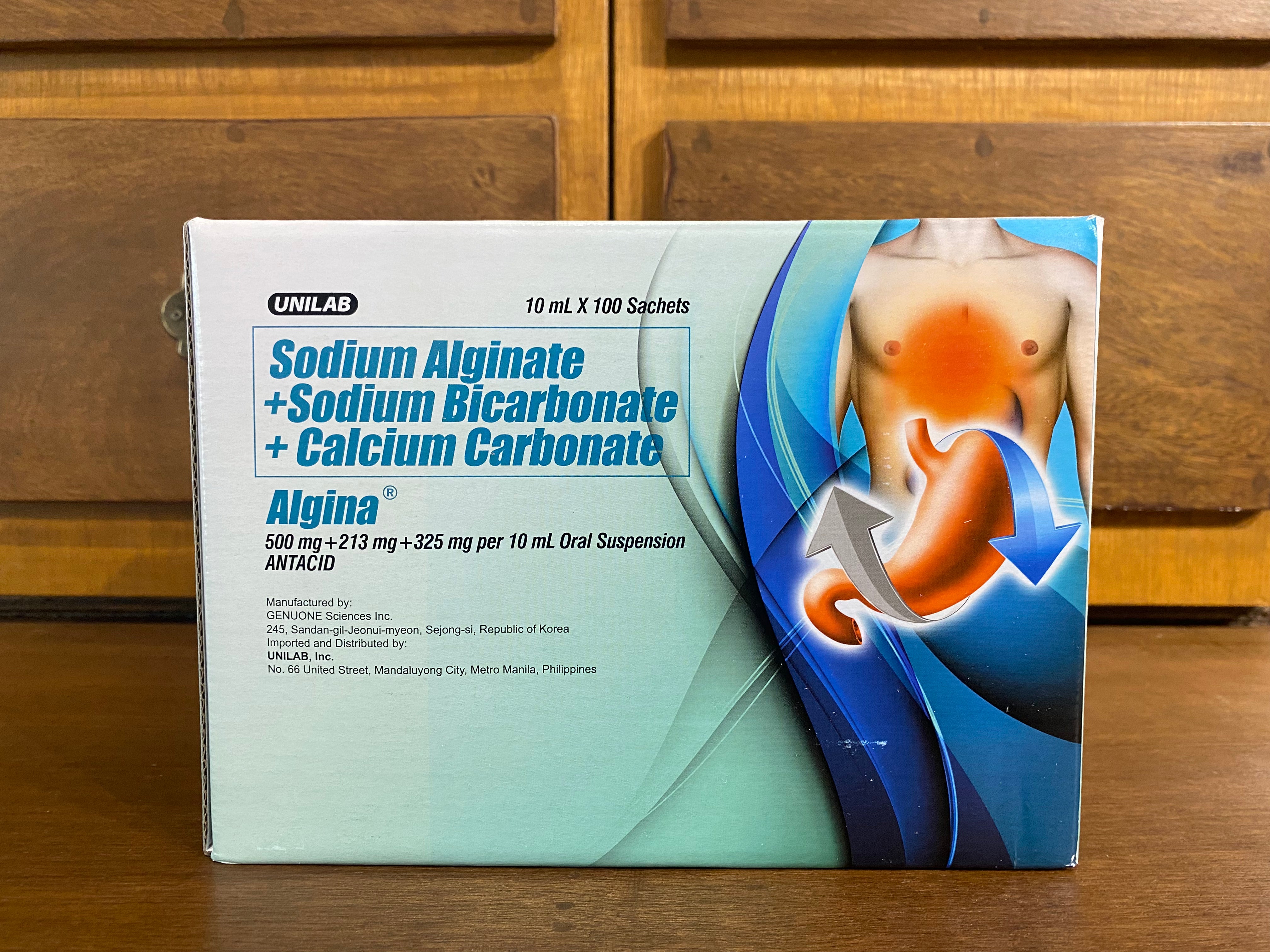 Sodium Alginate + Sodium Bicarbonate + Calcium Carbonate (ALGINA) 500m ...