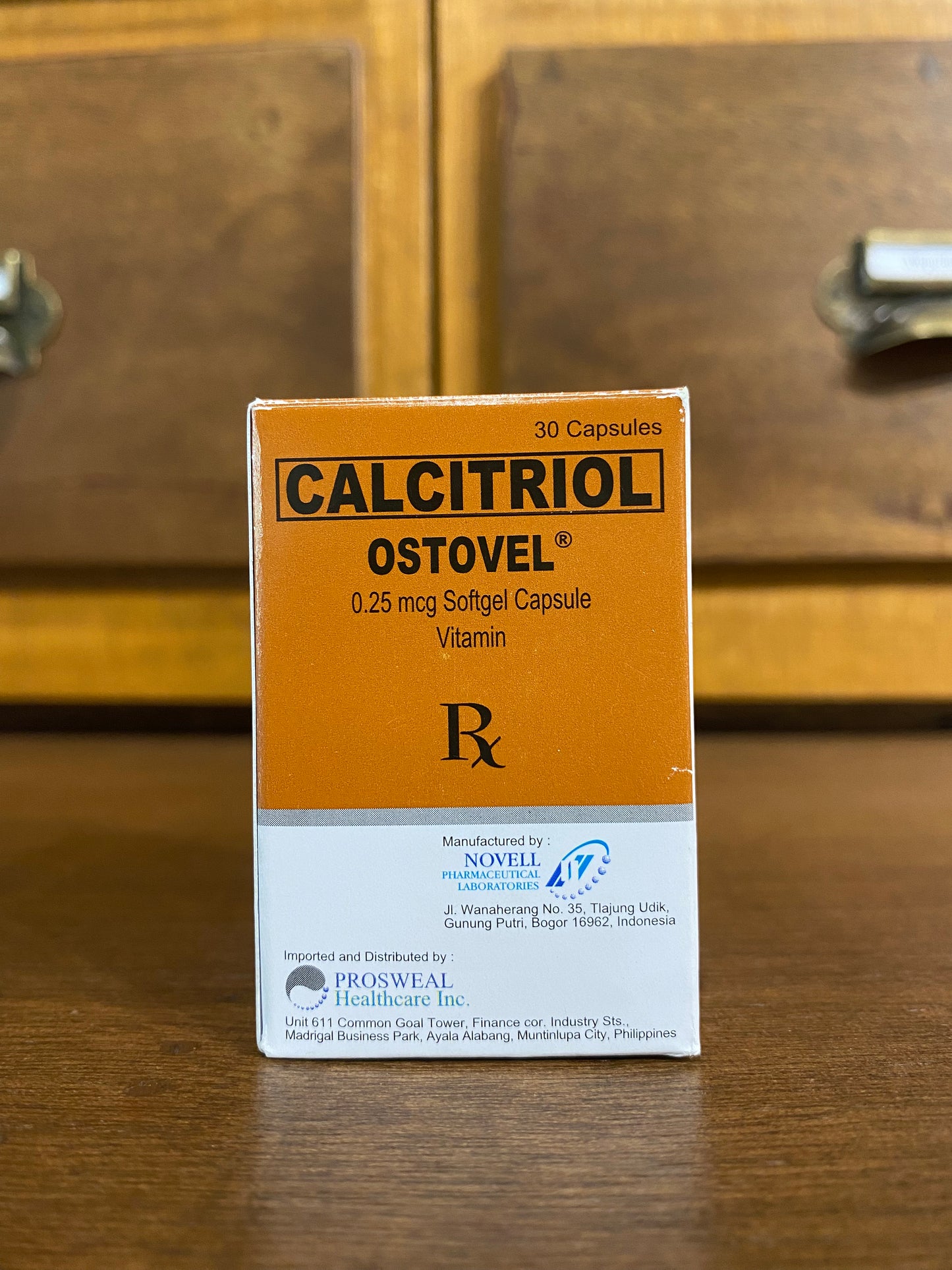 Calcitriol (OSTOVEL) 0.25mcg 30's Softgel Capsule