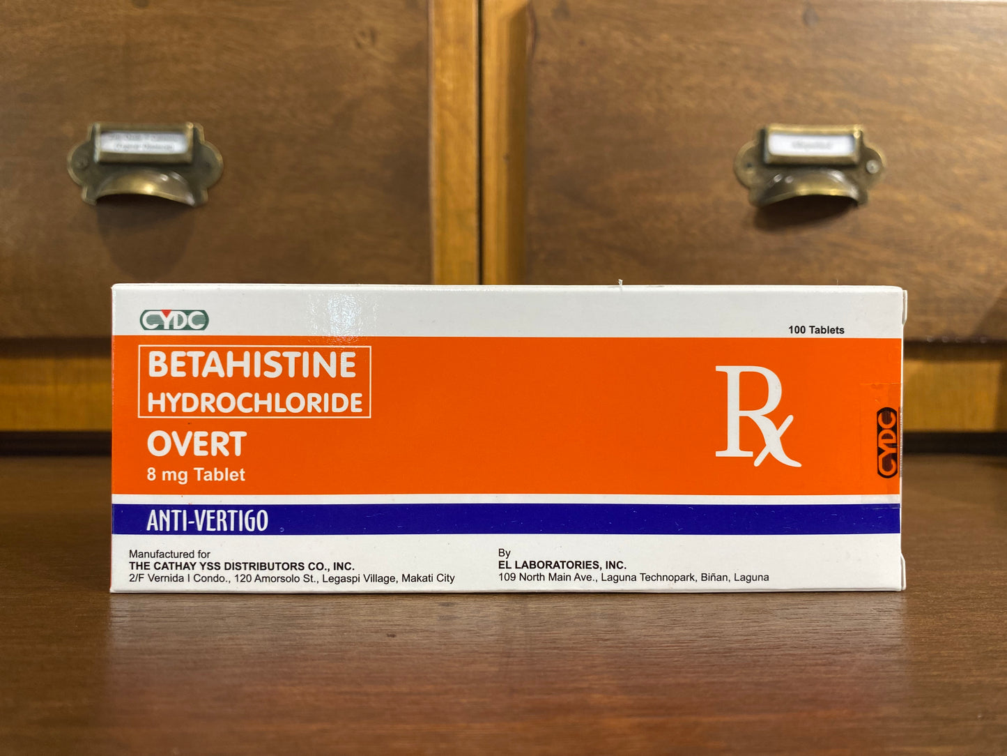 Betahistine HCl OVERT 8MG TAB