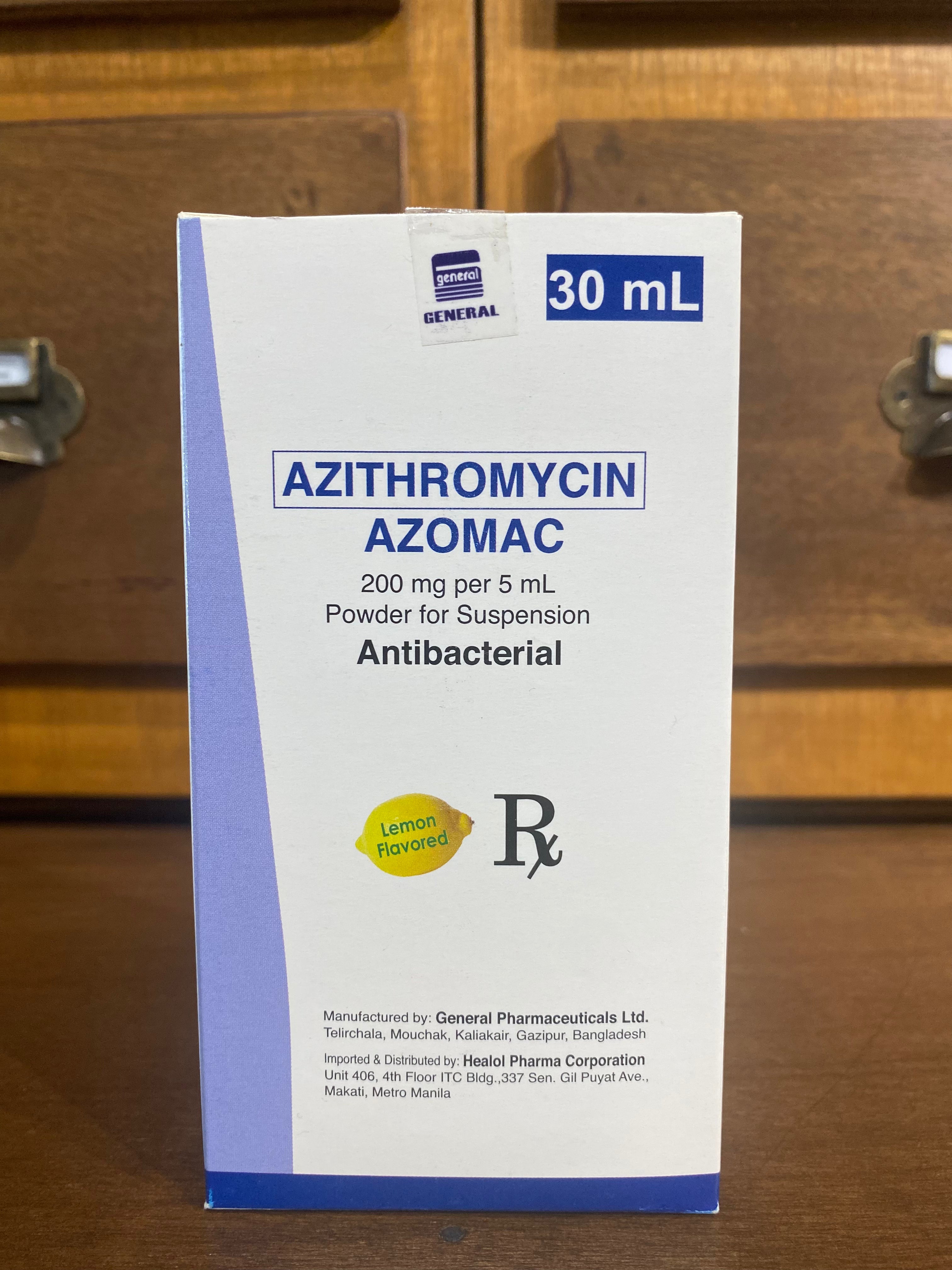 Azithromycin (AZOMAC) 200MG/5ML 30ML SUS BOT – Meds for All