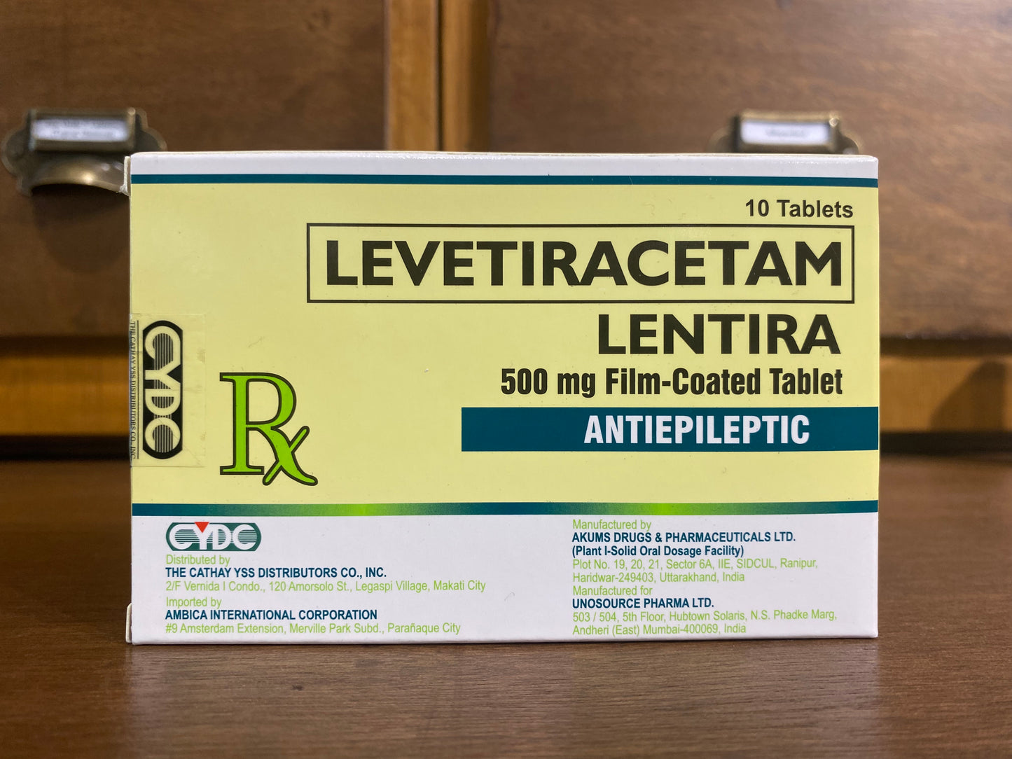 Levetiracetam (LENTIRA) 500mg Film-Coated Tablet