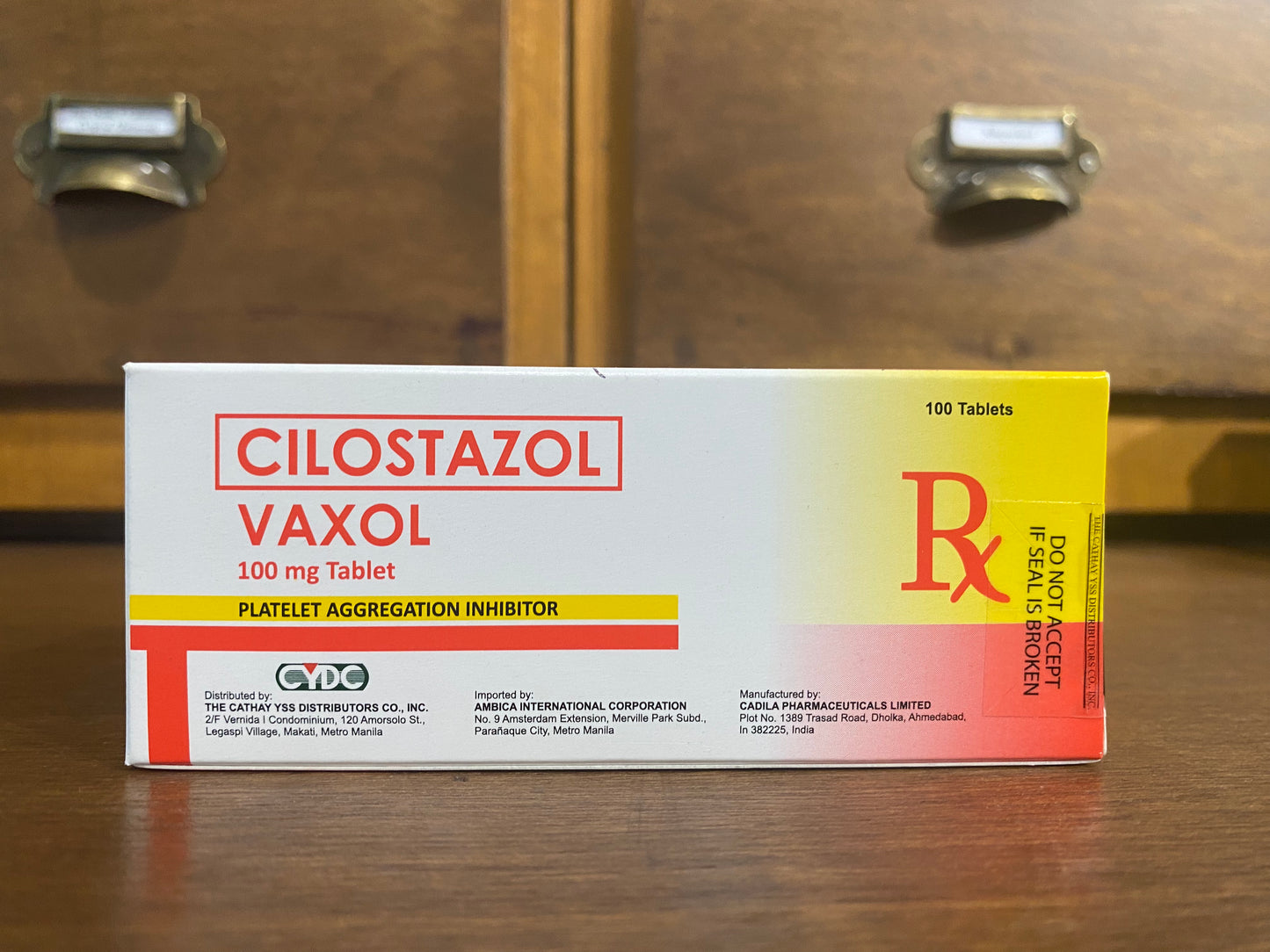 Cilostazol VAXOL 100MG TAB 100S