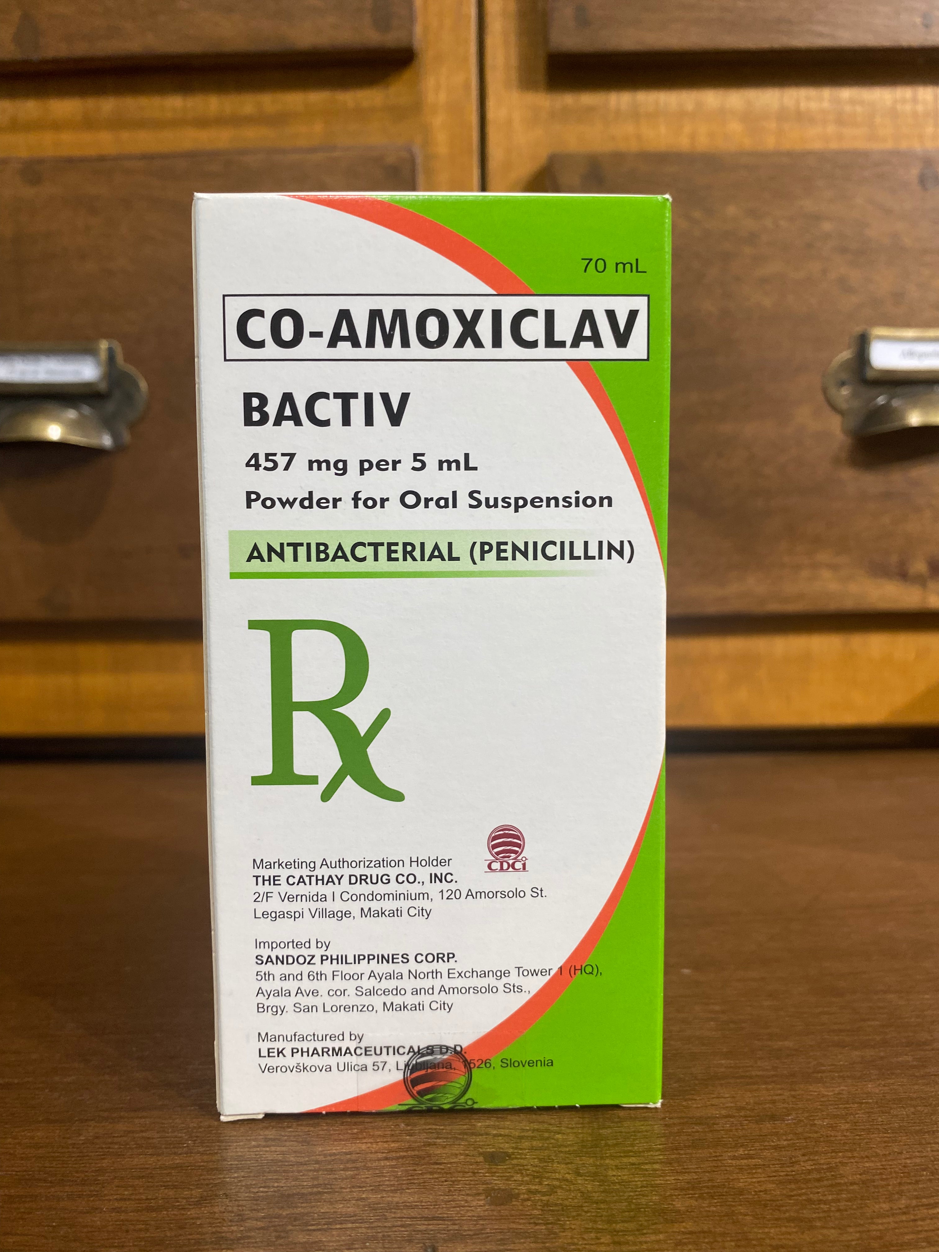 Bactiv Formulation Co-Amoxiclav (BACTIV) 457mg/5mL, 70mL Powder for Suspension – Meds for All