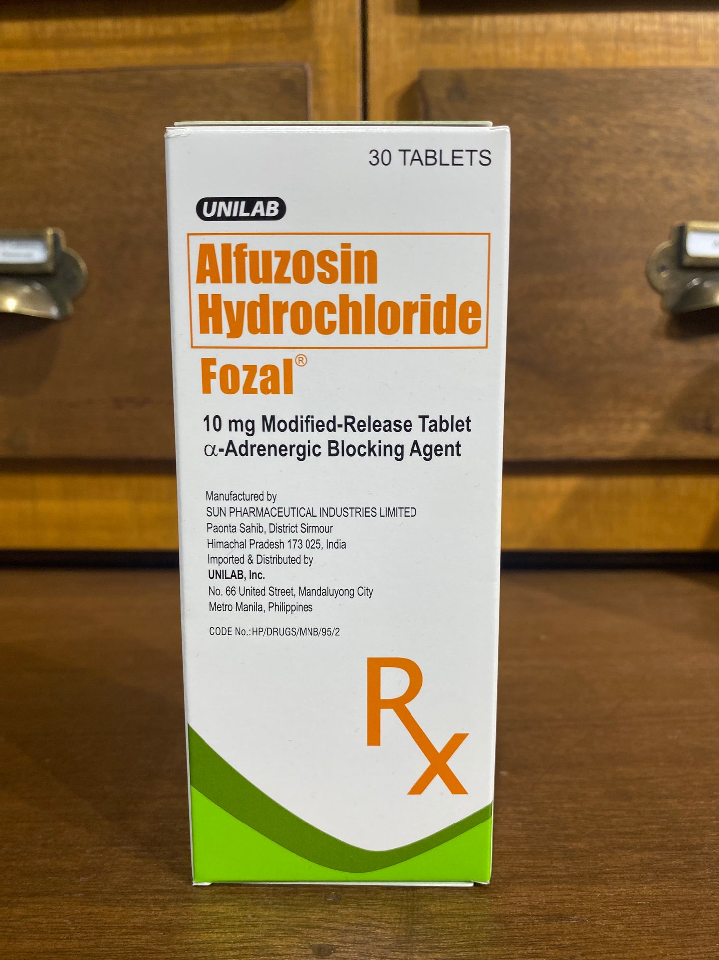 Alfuzosin HCl (FOZAL) Modified-Release 10mg TAB