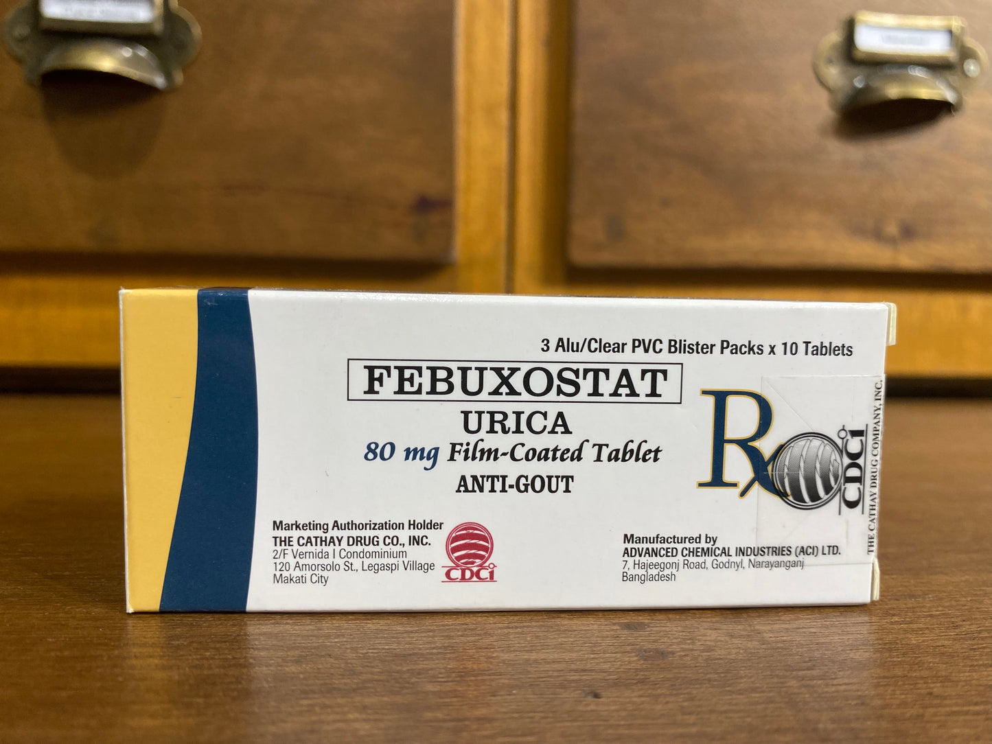 Febuxostat (URICA) 80mg Film-Coated Tablet