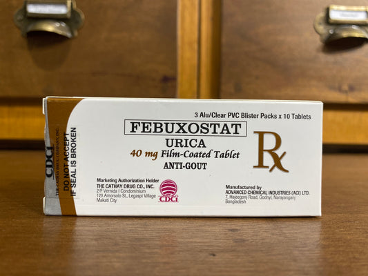 Febuxostat (Urica) 40mg Film-Coated Tablet