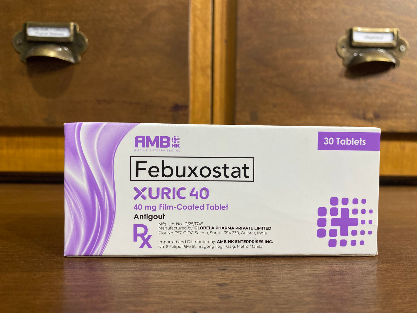 Febuxostat (Xuric 40) 40mg Film-Coated Tablet