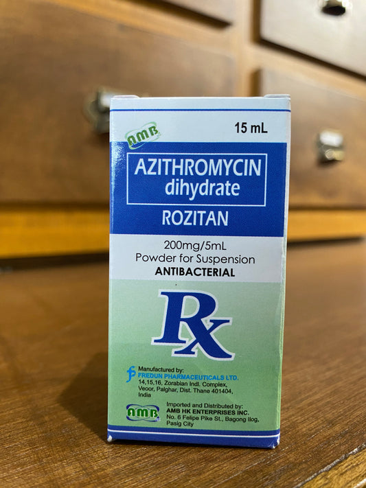 Azithromycin 200 mg/ 5mL, 15 mL Suspension (Rozitan)