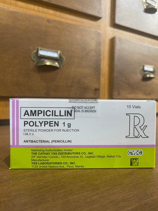 Ampicillin Sodium POLYPEN 1G PWDR FOR INJ VIAL