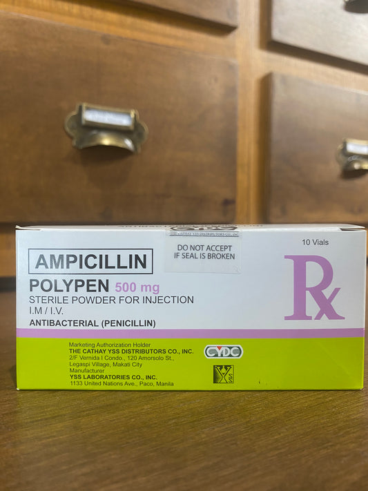 Ampicillin Sodium POLYPEN 500MG PWDR FOR INJ VIAL