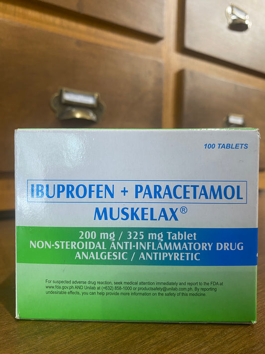 Ibuprofen+Paracetamol MUSKELAX 200/325MG TAB