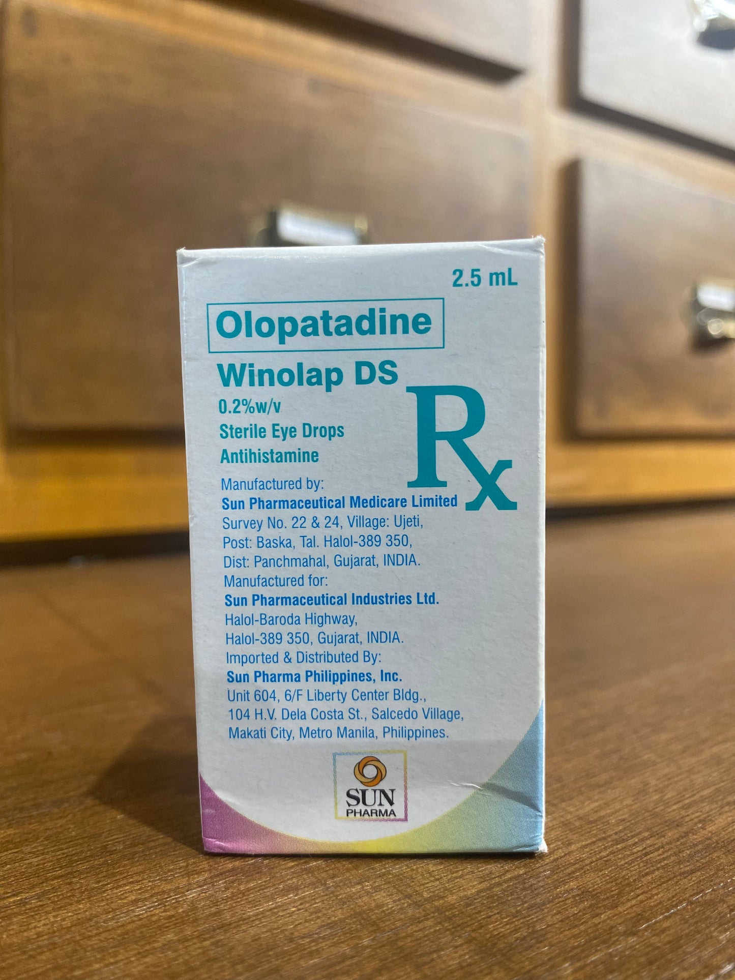 Olopatadine (Winolap DS) 2mg/ mL  (0.2% W/V), 2.5mL Sterile Eye Drops