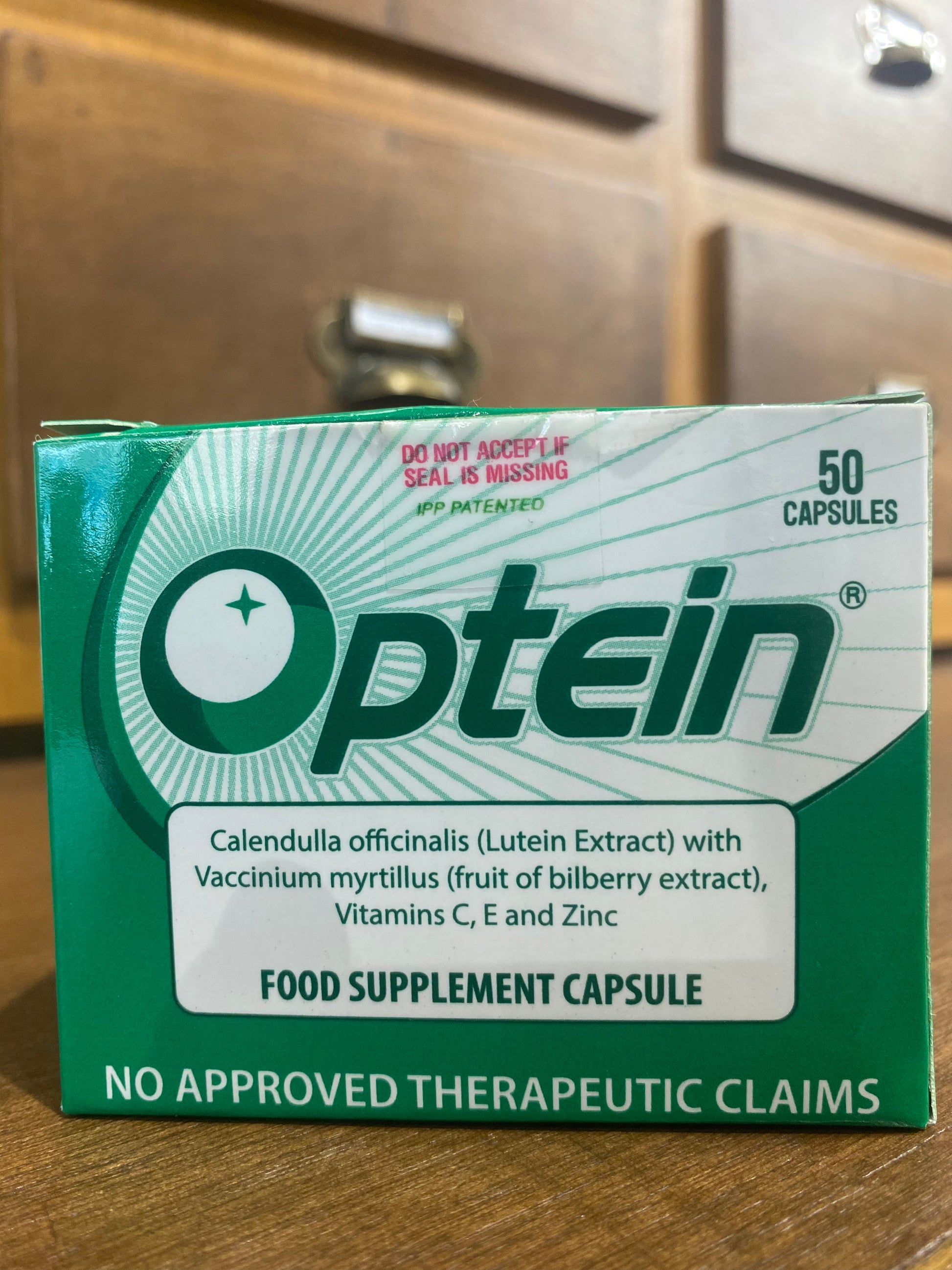 Lutein With Vitamin C + Vitamin E + Zinc (Optein) Capsule – Meds for All
