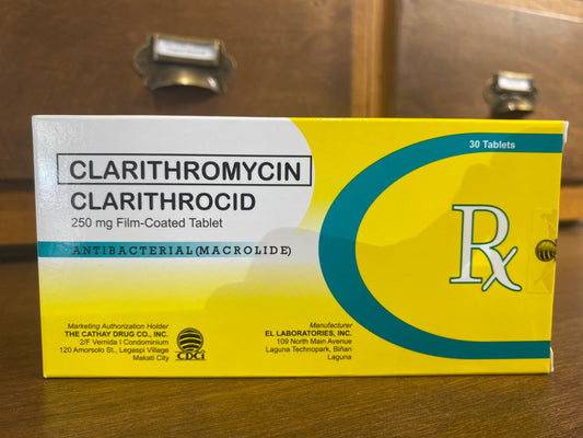 Clarithromycin (Clarithrocid) 250mg Film Coated Tablet