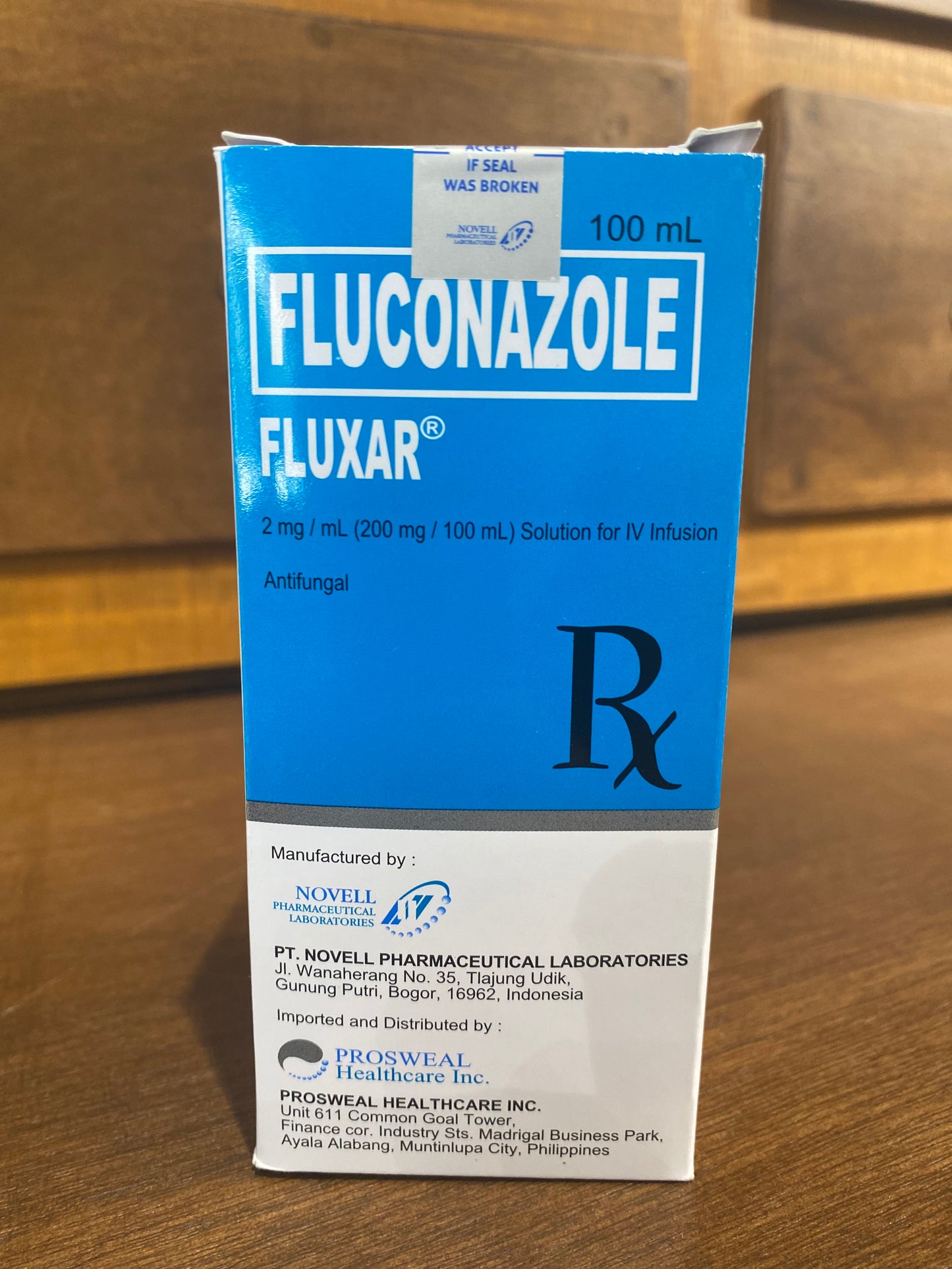 Fluconazole (Fluxar) 2mg/ml Solution for IV Infusion 100mL