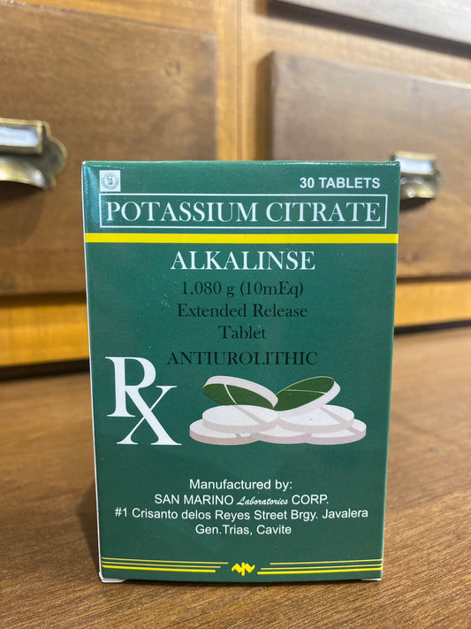 Potassium Citrate 10Meq Extended Release Tab (Alkalinse) .