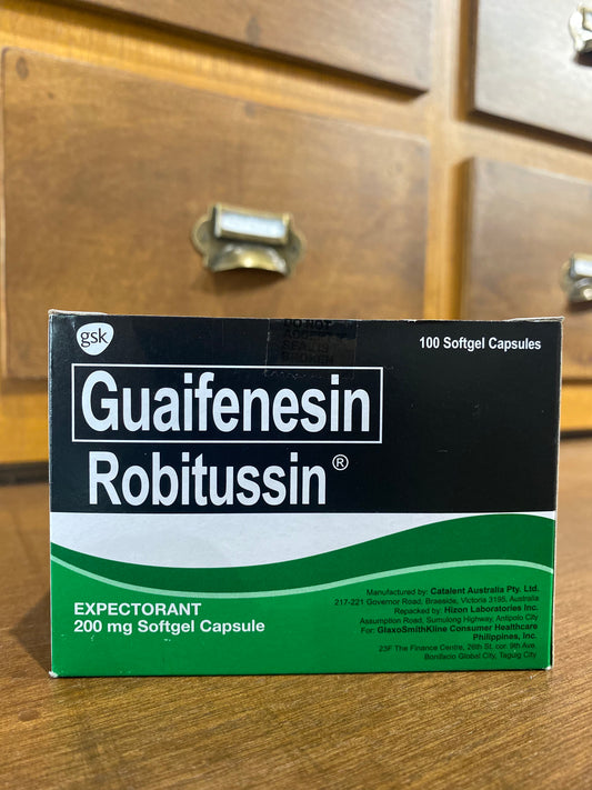 Guaifenesin (Robitussin) 200mg Softgel Capsule